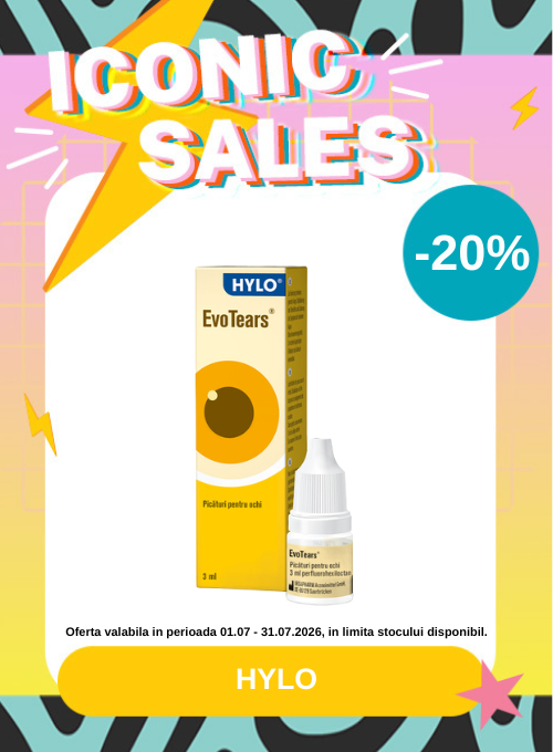 Iconic Sales cu reducere 20% la Hylo si Croma pharma