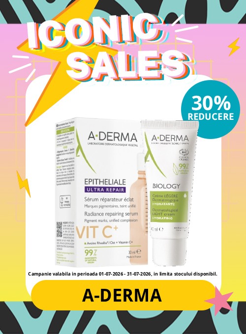 Iconic Sales cu reducere 30% la Aderma