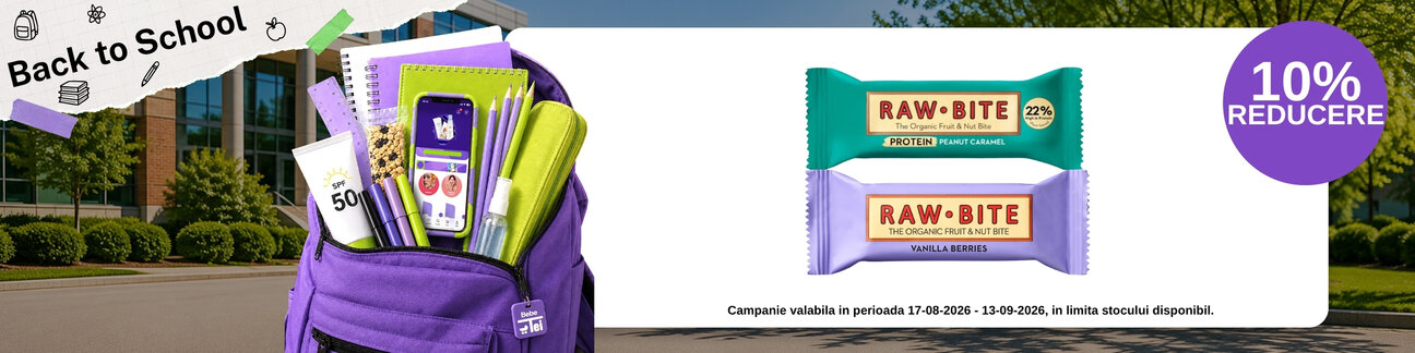 Back to School cu 10% reducere la Rawbite