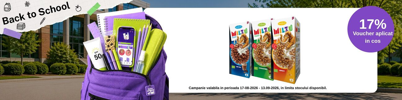 Back to School cu 17% voucher aplicat in cos la Milzu Originals