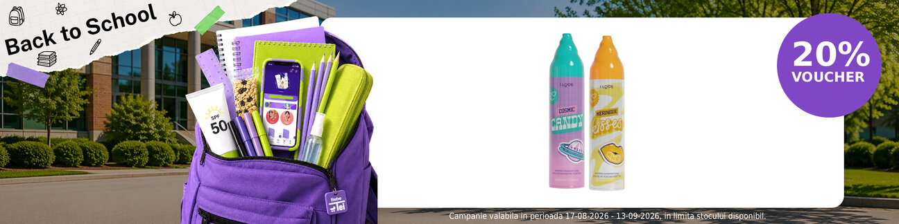 Back to School cu 20% voucher aplicat in cos la I Love