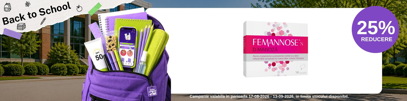Back to School cu 25% reducere la Femannose