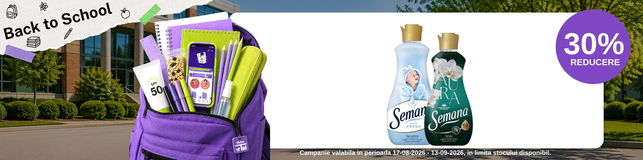 Back to School cu 30% reducere la Semana