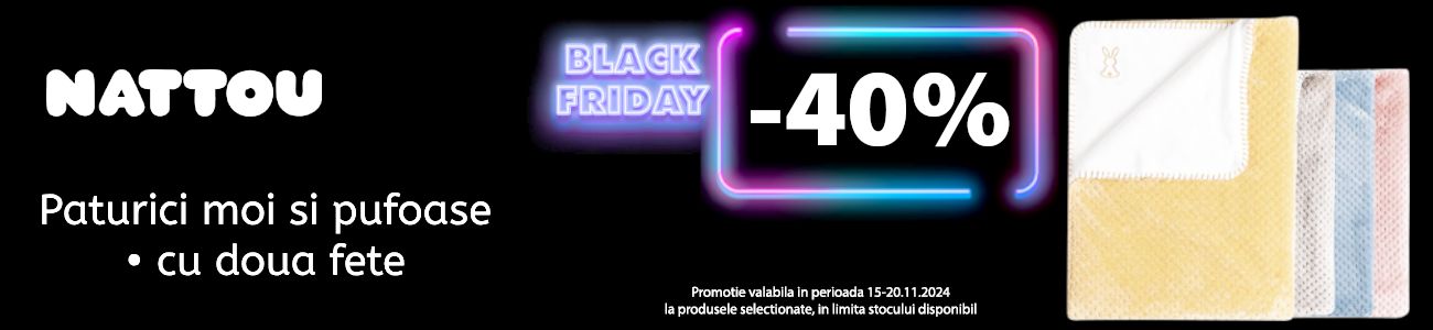 Black Friday cu reducere 40% la Nattou