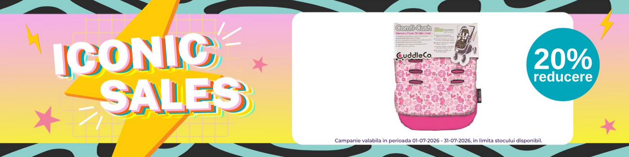 Iconic Sales cu 20% reducere la Cuddleco