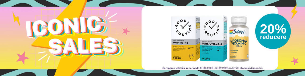 Iconic Sales cu 20% reducere la Good Routine si Solaray - Secom