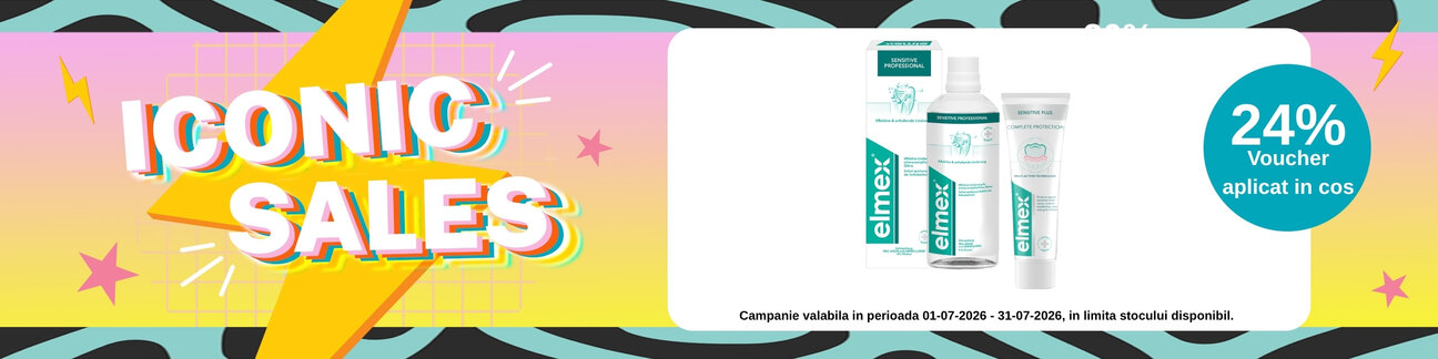 Iconic Sales cu 24% voucher aplicat in cos la Elmex