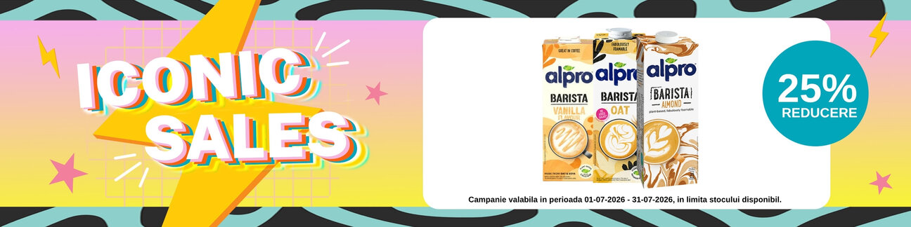 Iconic Sales cu 25% reducere la Alpro