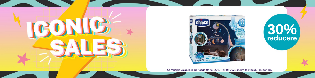 Iconic Sales cu 30% reducere la Chicco