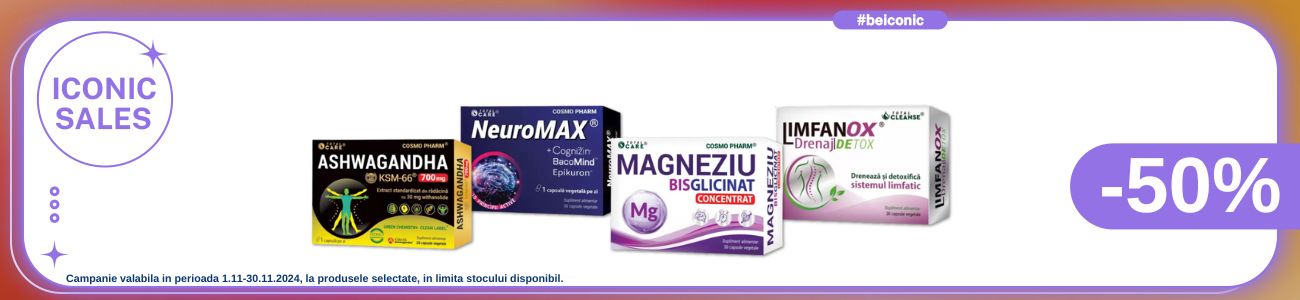 Iconic Sales cu 50% reducere la CosmoPharm