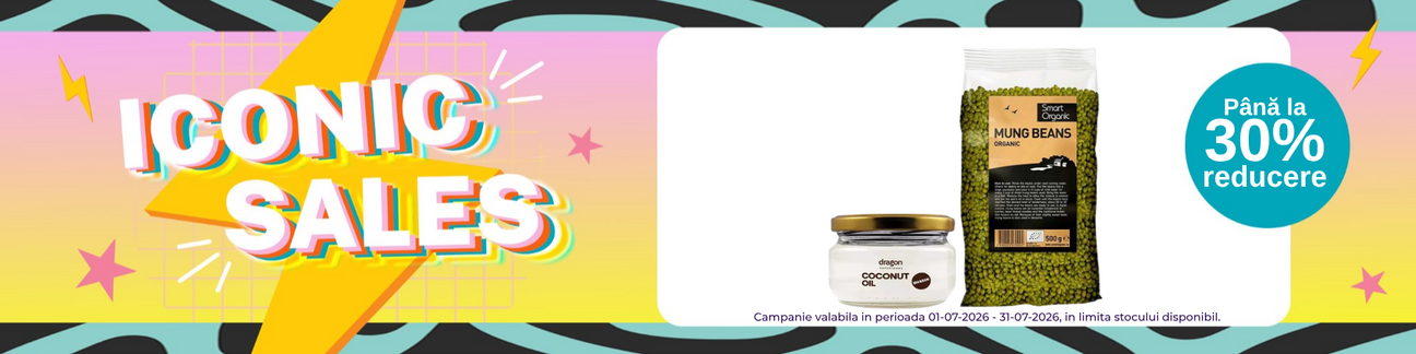 Iconic Sales cu pana la 30% reducere la Smart Organic si Dragon Superfoods