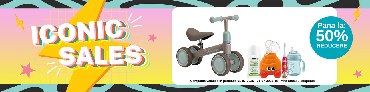Iconic Sales cu pana la 50% reducere la Chicco