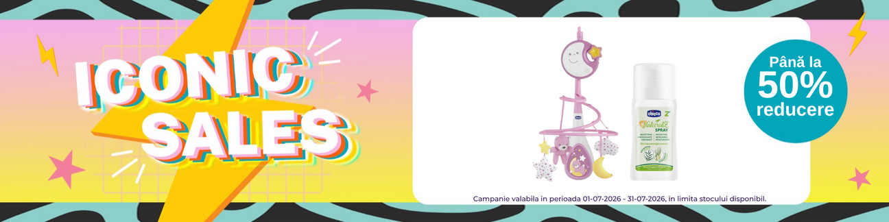 Iconic Sales cu pana la 50% reducere la Chicco