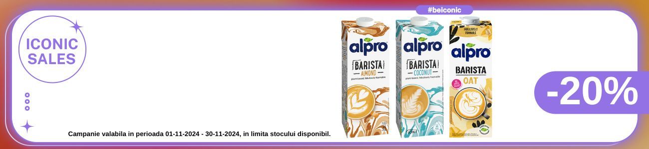 Iconic Sales cu reducere 20% la Alpro