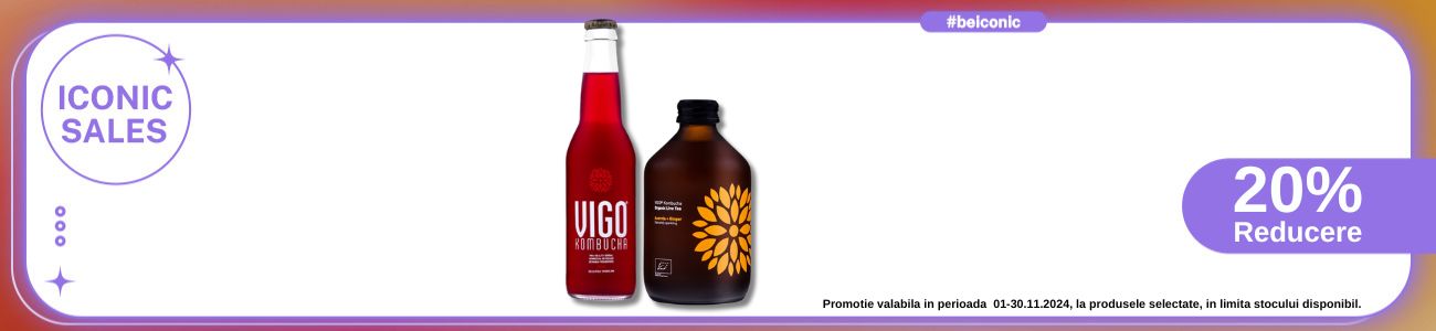 Iconic Sales cu reducere 20% la Vigo Kombucha