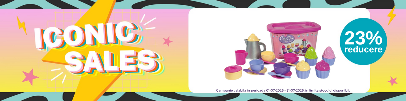 Iconic Sales cu reducere 23% la Androni Giocattoli