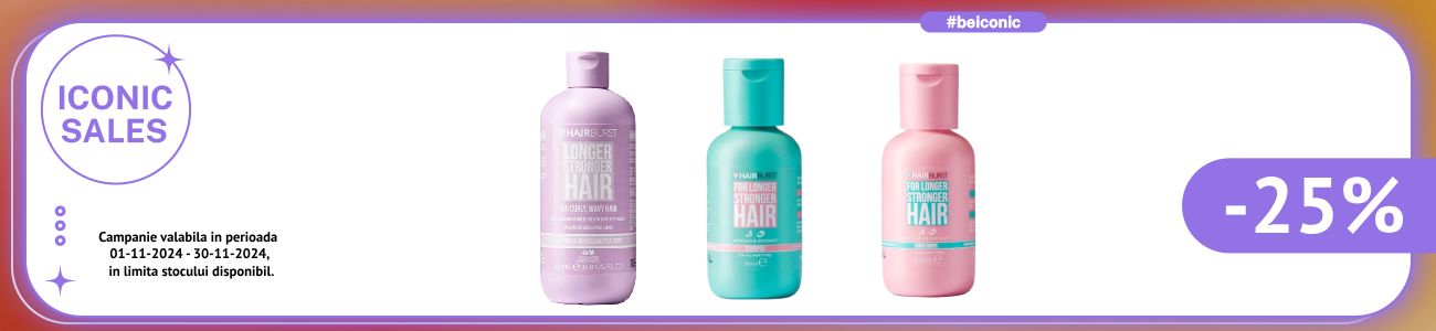 Iconic Sales cu reducere 25% la HairBurst