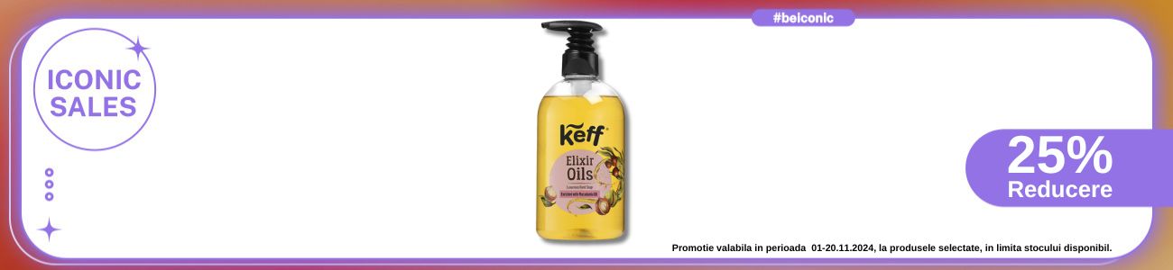 Iconic Sales cu reducere 25% la Keff Hand Soap