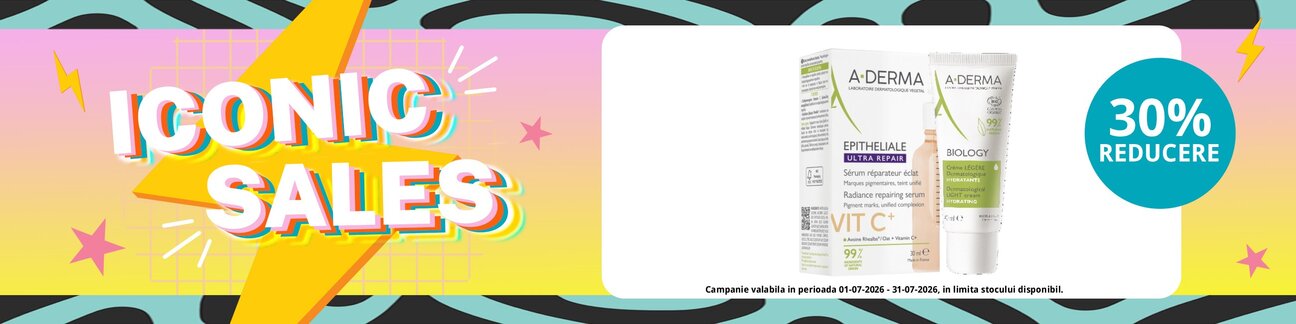 Iconic Sales cu reducere 30% la Aderma
