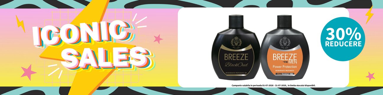Iconic Sales cu reducere 30% la Breeze