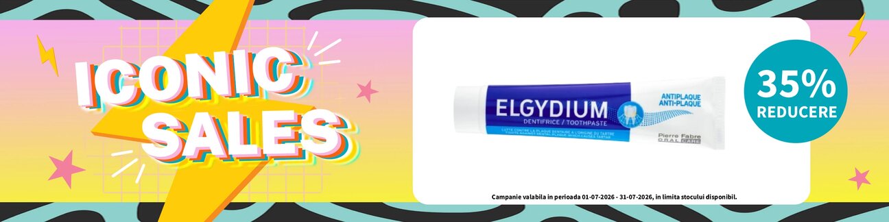 Iconic Sales cu reducere 35% la Elgydium