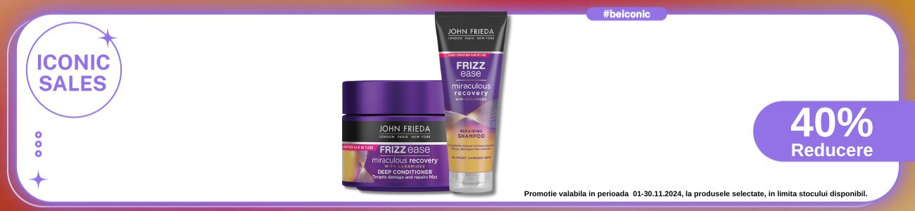 Iconic Sales cu reducere 40% la John Frieda