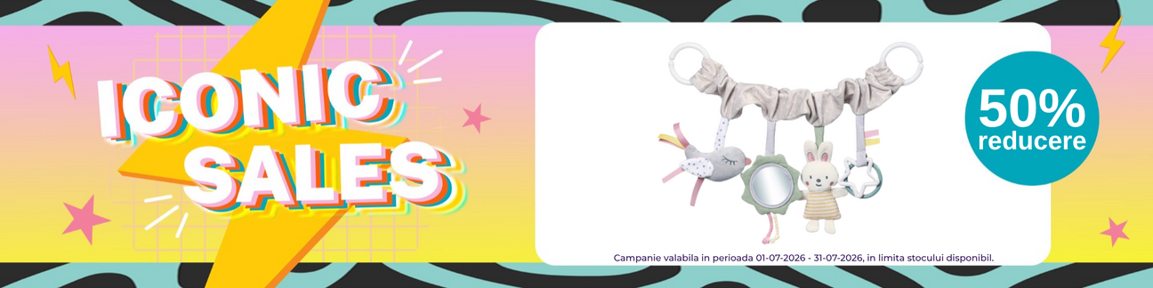 Iconic Sales cu reducere 50% la Babyono
