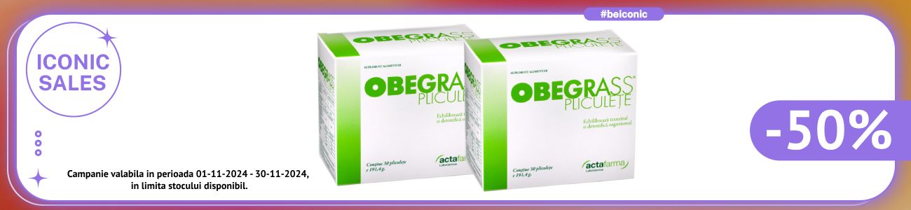 Iconic Sales cu reducere 50% la Obegrass