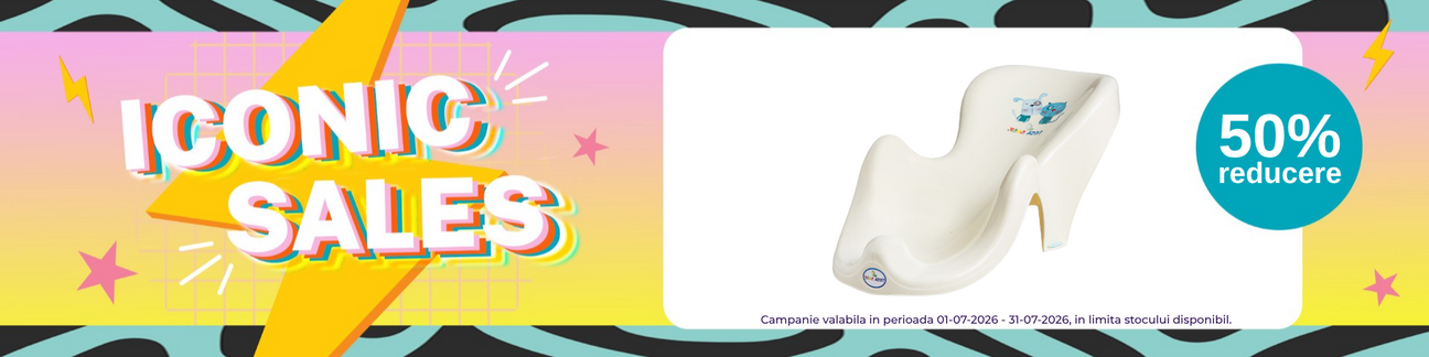Iconic Sales cu reducere 50% la Tega Baby