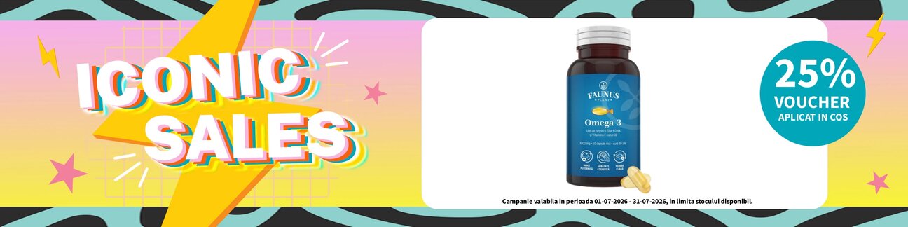 Iconic Sales cu voucher aplicat in cos 25% la Faunus
