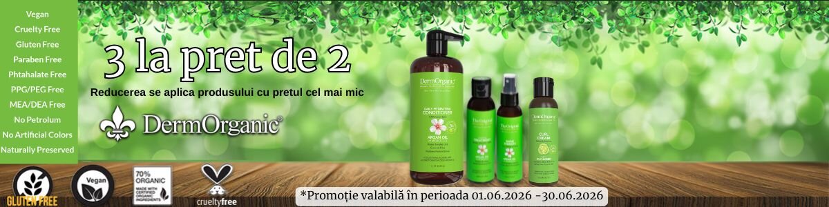 Promotie 3 la pret de 2 la DermOrganic