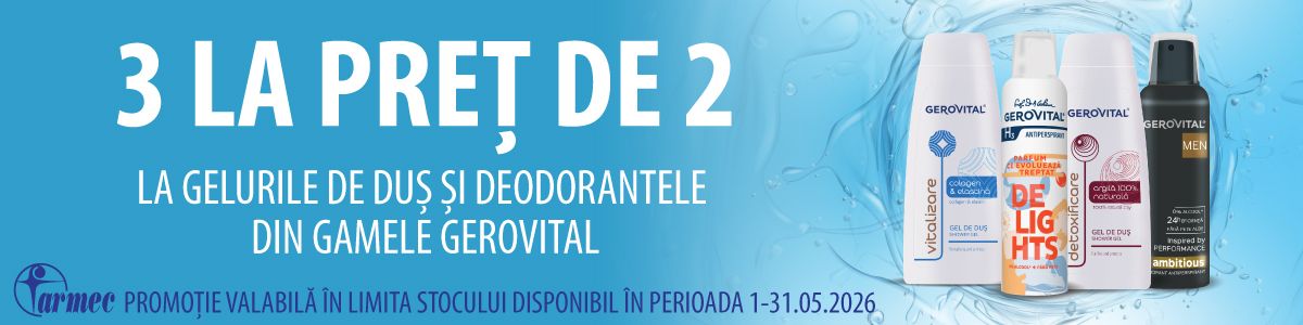 Promotie 3 la pret de 2 la Gerovital