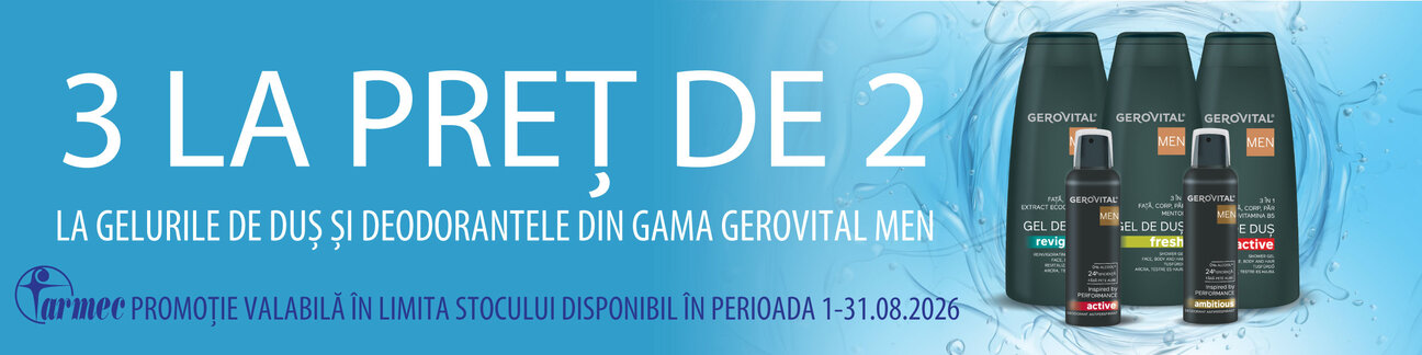 Promotie 3 la pret de 2 la Gerovital