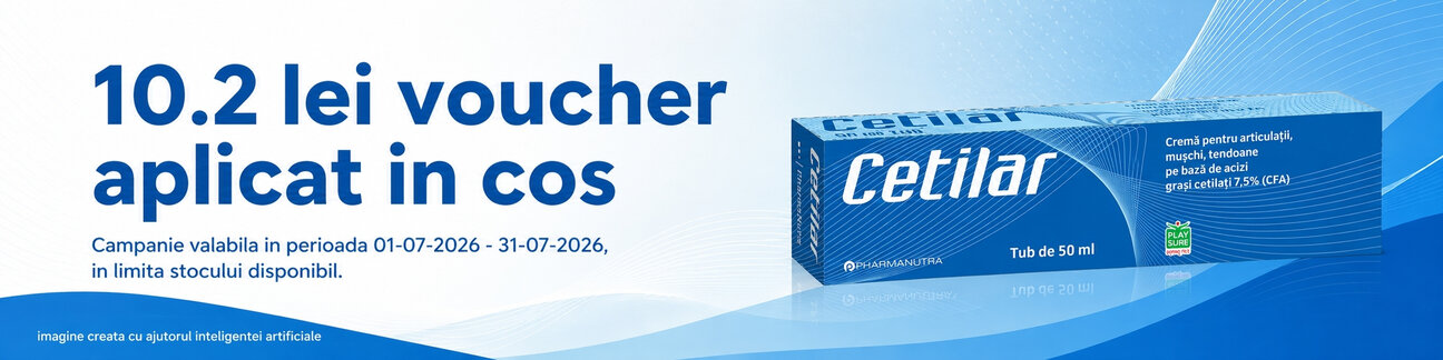 Promotie cu 10.2 lei voucher aplicat in cos la Centilar