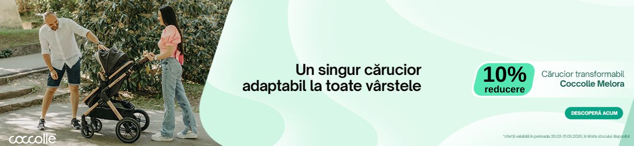 Promotie cu 10% reducere la COCCOLLE Carucior Melora