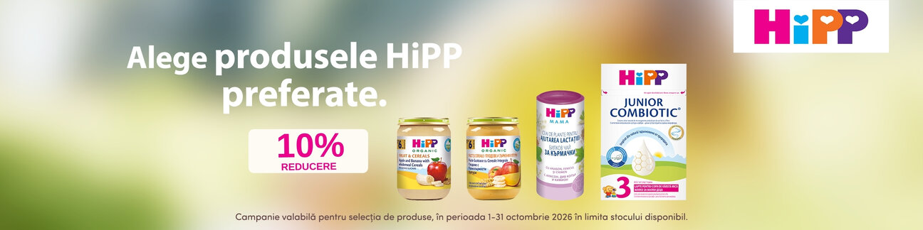 Promotie cu 10% reducere la Hipp