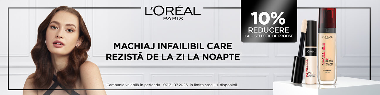 Promotie cu 10% reducere la L'Oreal Paris Makeup