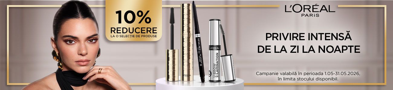 Promotie cu 10% reducere la L'Oreal Paris Makeup