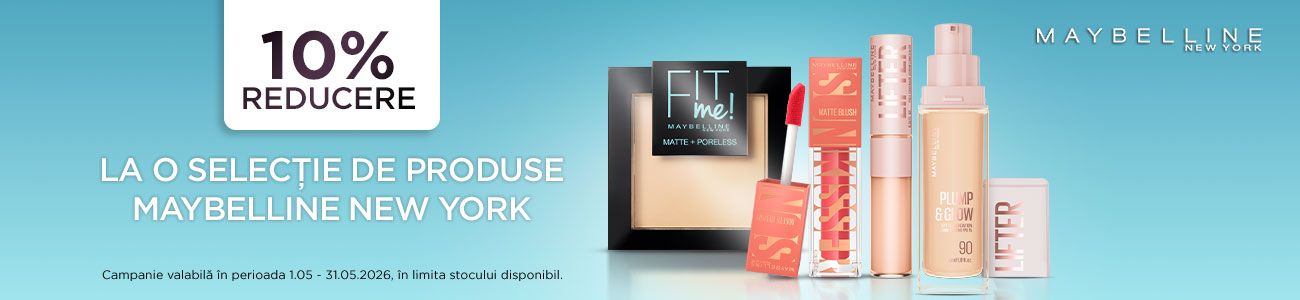 Promotie cu 10% reducere la Maybelline