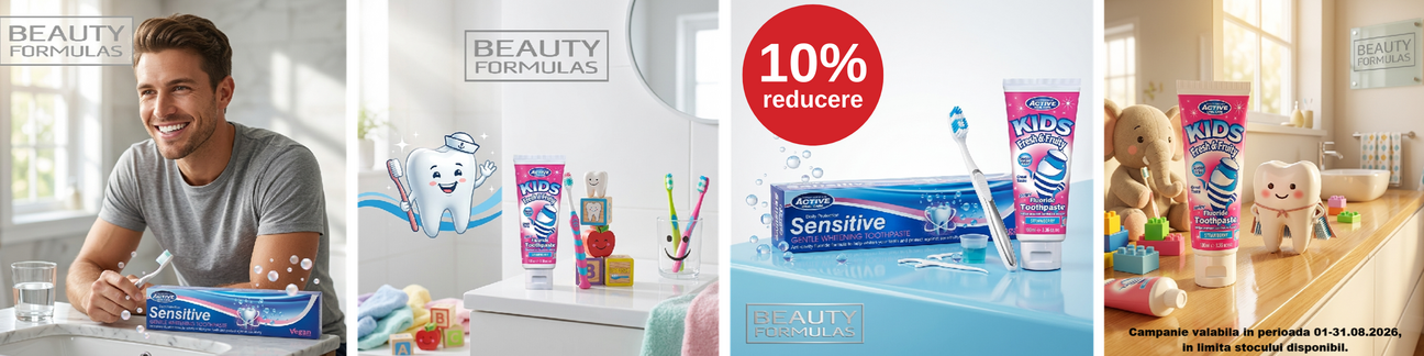 Promotie cu 10% reducere la Pasta de dinti Beauty Formulas