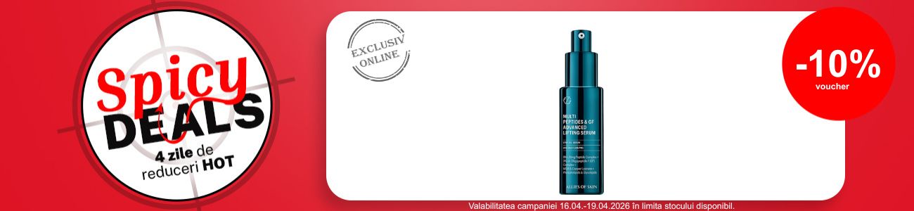 Promotie cu 10% voucher aplicat in cos la Allies Of Skin - Spicy Deals