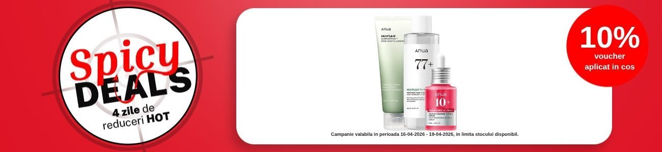Promotie cu 10% voucher aplicat in cos la Anua - Spicy Deals