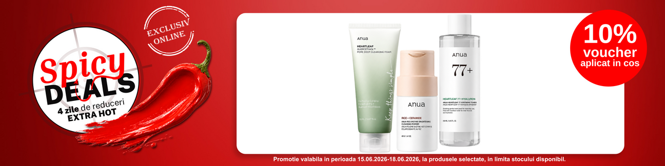 Promotie cu 10% voucher aplicat in cos la Anua - Spicy Deals