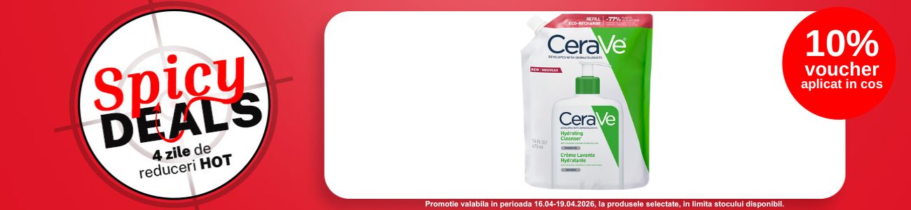 Promotie cu 10% voucher aplicat in cos la Cerave - Spicy Deals