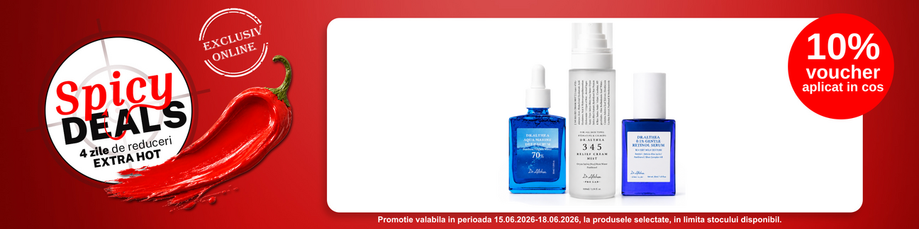 Promotie cu 10% voucher aplicat in cos la Dr. Althea - Spicy Deals
