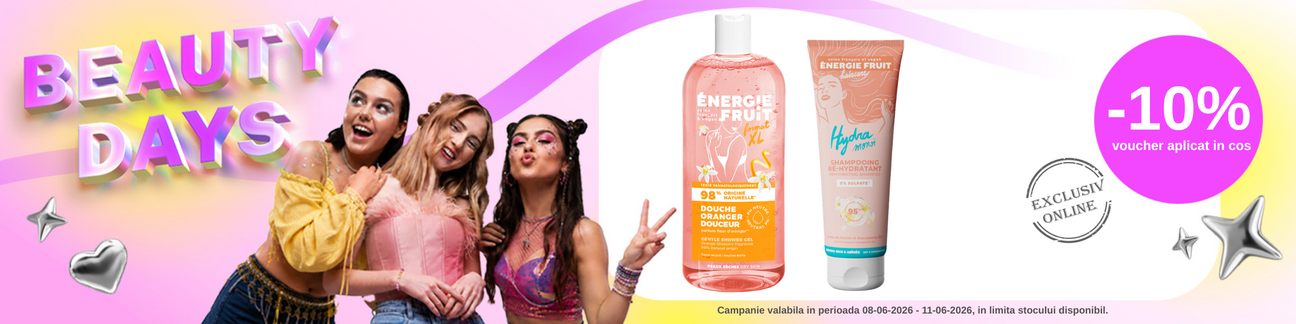 Promotie cu 10% voucher aplicat in cos la Energie Fruit Beauty Days