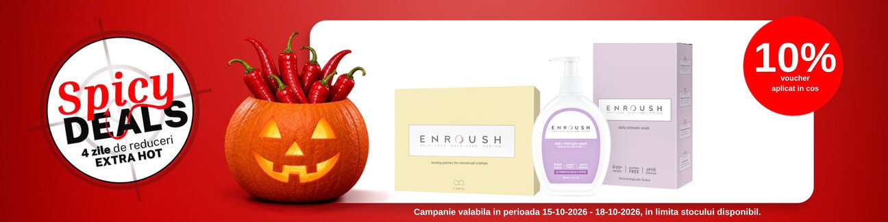 Promotie cu 10% voucher aplicat in cos la Enroush Spicy Deals