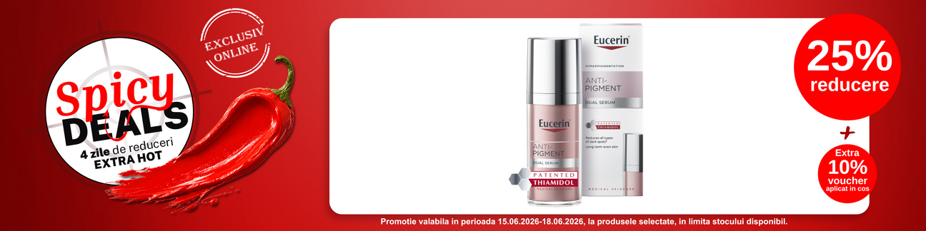 Promotie cu 10% voucher aplicat in cos la Eucerin - Spicy Deals