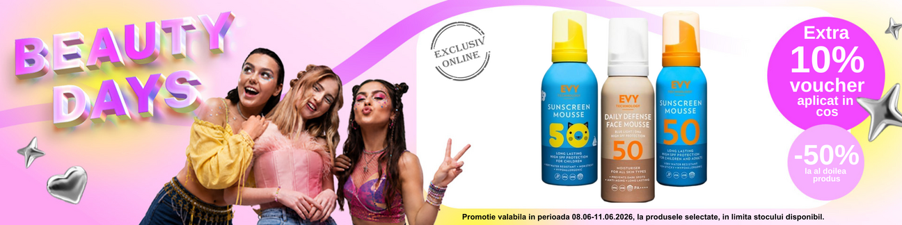 Promotie cu 10% voucher aplicat in cos la Evy Technology - Beauty Days