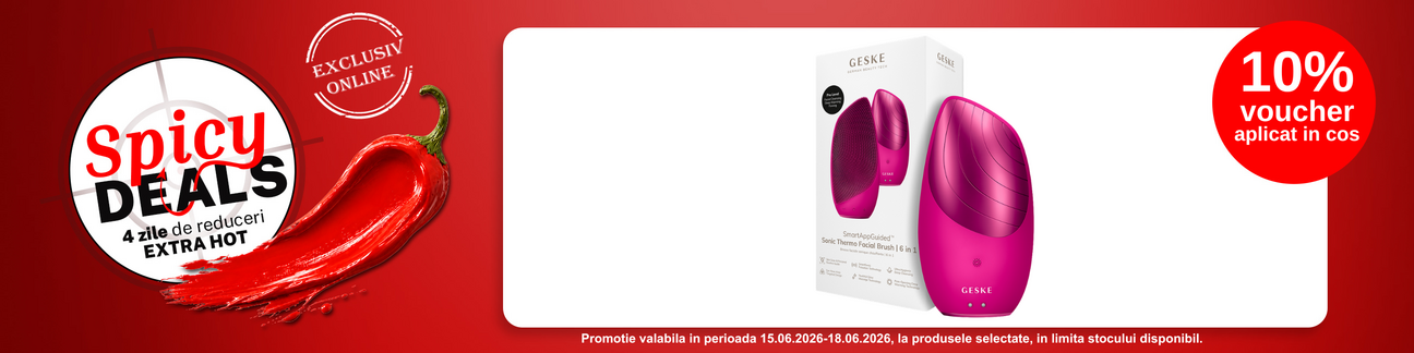 Promotie cu 10% voucher aplicat in cos la Geske - Spicy Deals